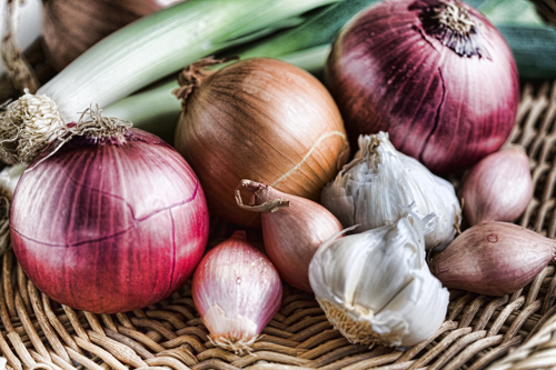 HIGH-FODMAP  Garlic and onions