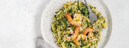 Shrimp & Zucchini Noodle Bowl