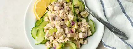 Lemon Chicken Salad With Cucumber Ribbons