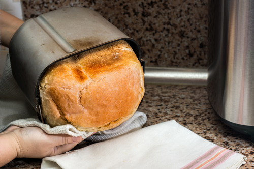 Removing bread from bread machine